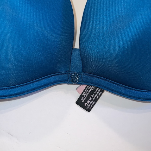 Victorias Secret Bra Womens 34B Teal Blue Sexy Little Things Push Up adjustable - Picture 2 of 11